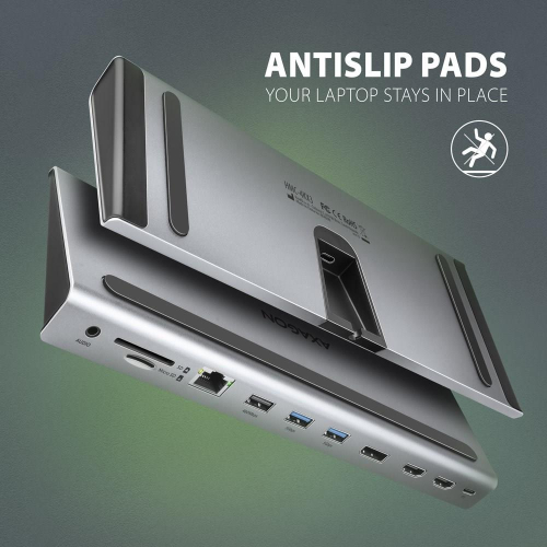 Axagon HMC-4KX3 stacja dokująca Przewodowa USB 3.2 Gen 1 (3.1 Gen 1) Type-C Szary-24488991