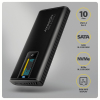 EEM2-SD2B Obudowa zewnętrzna aluminiowa bezśrubowa USB-A/C 3.2 Gen2 M.2 NVMe/SATA wyświetlacz LED, czarny-24526628
