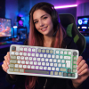Inca IKG-455 klawiatura Gaming USB + RF Wireless + Bluetooth QWERTY Niemiecki Biały-24567472