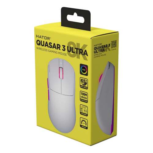 Mysz dla graczy Hator Quasar 3 Ultra 8K Wireless biała-24503486