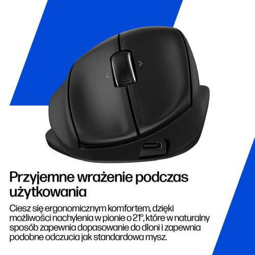 Mysz HP Tilt Ergonomic Black Mouse 720M Wireless / Bluetooth bezprzewodowa czarna BH0Z4AA-24503723