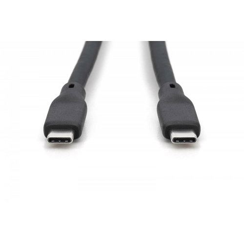 Kabel połączeniowy silikonowy USB-C-USB-C | USB 4 ver.2.0 80Gbps | 8K@60Hz | PD 3.1 240W| 1,5m | czarny-24527204