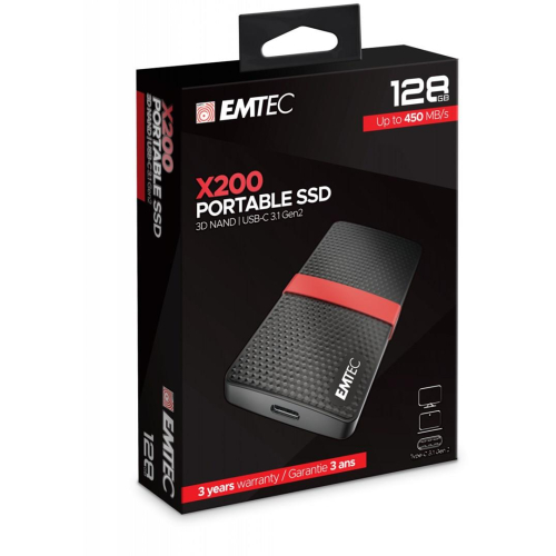 Emtec X200 128 GB USB Type-C 3.2 Gen 1 (3.1 Gen 1) Czarny, Czerwony-24545571