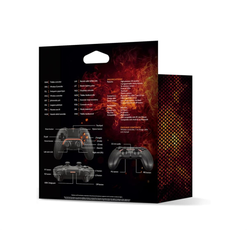 Deltaco Gaming GAM-139 kontroler gier Czarny Bluetooth/USB Gamepad Cyfrowy Android, PC, PlayStation 4-24546923