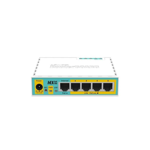 Mikrotik hEX PoE lite ruter Fast Ethernet Biały-24549881