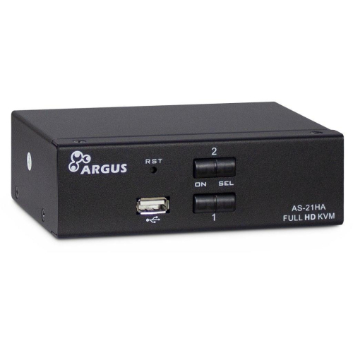 Inter-Tech AS-21HA HDMI przełącznik KVM Czarny