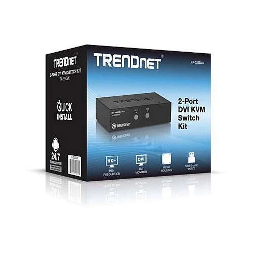 TRENDnet KVM 2-port DVI Switch Kit-24553133