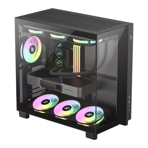 GameMax NEX C53 BK zabezpieczenia & uchwyty komputerów Czarny-24563487