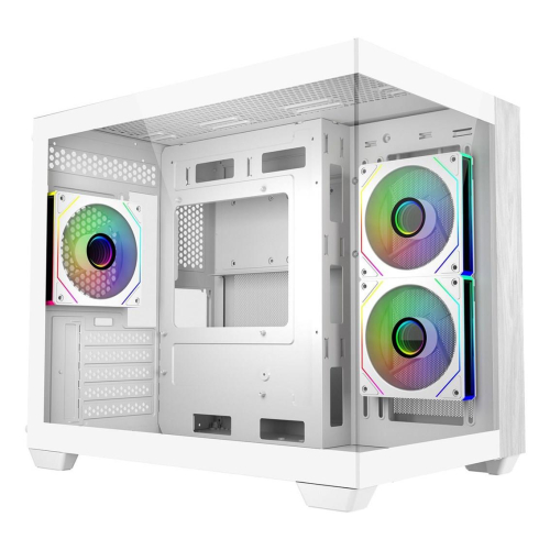 Cooler Master Elite 481 Wood Mini Tower Biały