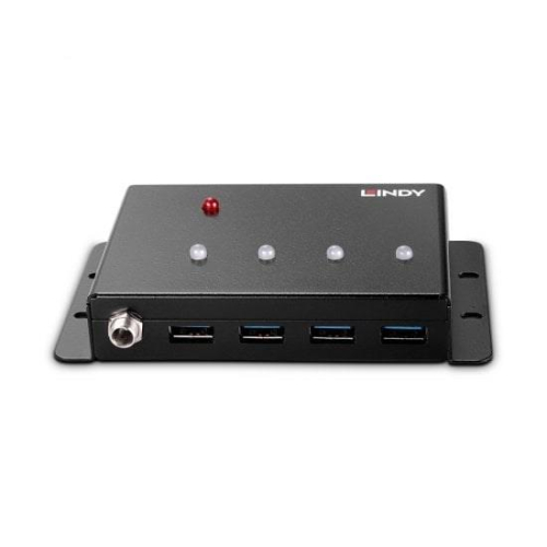 Lindy 43374 huby i koncentratory USB 3.2 Gen 1 (3.1 Gen 1) Type-B 5000 Mbit/s Czarny-24567294