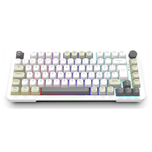 Inca IKG-455 klawiatura Gaming USB + RF Wireless + Bluetooth QWERTY Niemiecki Biały