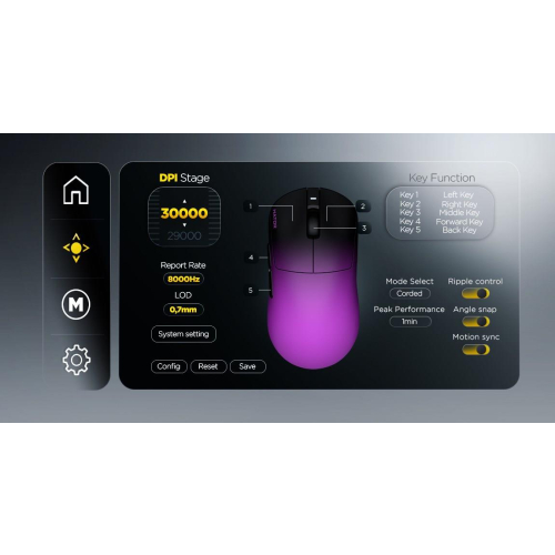 HATOR Quasar 3 Ultima 8K Wireless myszka Gaming Po prawej stronie RF Wireless + Bluetooth + USB Type-C Optyczny 30000 DP
