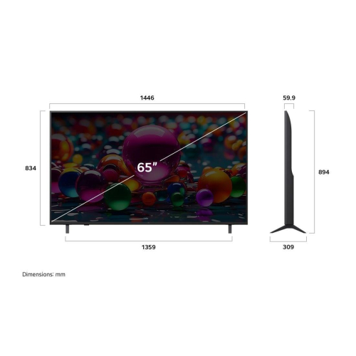 LG UHD AI 65UA75003LA Telewizor 165,1 cm (65