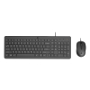 Zestaw klawiatura + mysz HP 150 Wired Mouse and Keyboard przewodowe czarne Niemiecki układ klawiszy 240J7AA#ABD