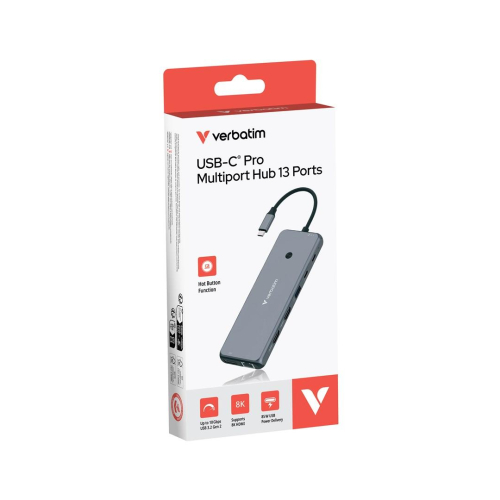 Stacja/replikator Verbatim CMH-13 USB-C (32153)-24602387