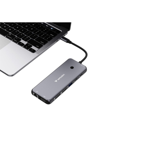 Adapter Verbatim CMH-14 USB Type-C 5000 Mbit/s Srebrny-24602404