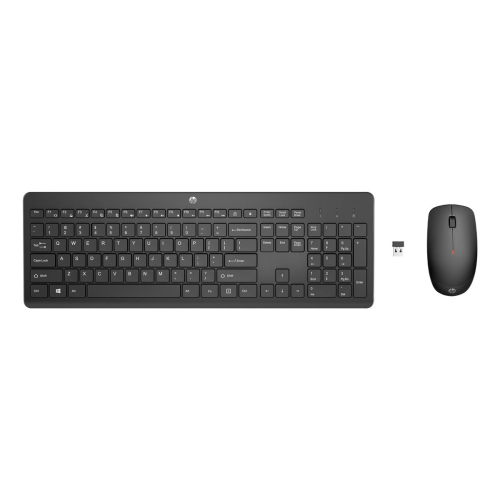 Zestaw klawiatura + mysz HP 230 Wireless Mouse and Keyboard Combo bezprzewodowe czarne Niemiecki układ klawiszy QWERTZ 18H24AA#ABD