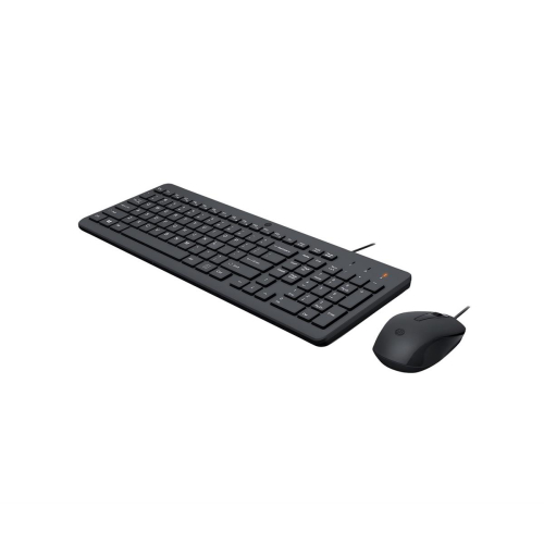 Zestaw klawiatura + mysz HP 150 Wired Mouse and Keyboard przewodowe czarne Niemiecki układ klawiszy 240J7AA#ABD-2462384