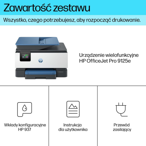 HP OfficeJet Pro Produkt 9125e Bezprzewodowe All-in-One W kolorze Drukarka, Instant Ink; Drukowanie dwustronne-24625286