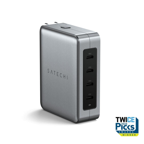 Satechi 4-Port GaN Travel Charger - ładowarka podróżna 145W z 4 adapterami do gniazdek - US, UK, EU, AS (4x USB-C)-24