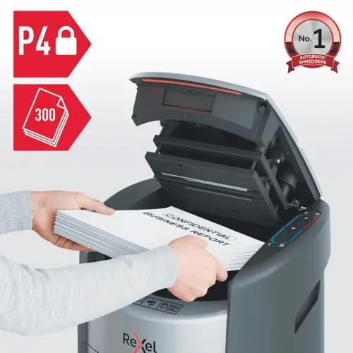 Niszczarka Rexel ShredMax AutoFeed+ 300X, P4, 300 kartek, 25 l kosz-24712556
