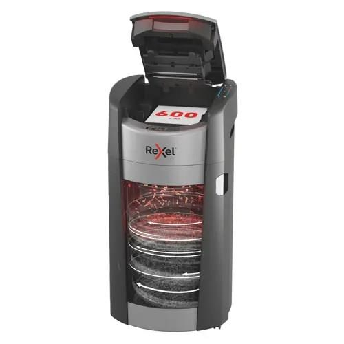Niszczarka Rexel ShredMax AutoFeed+ 600X, P4, 600 kartek, 50 l kosz