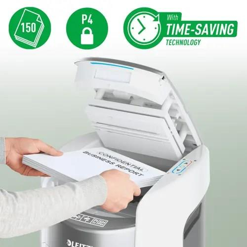 Niszczarka Leitz IQ Optimax AutoFeed 150, P4, 150 kartek, 15 l kosz-24712609