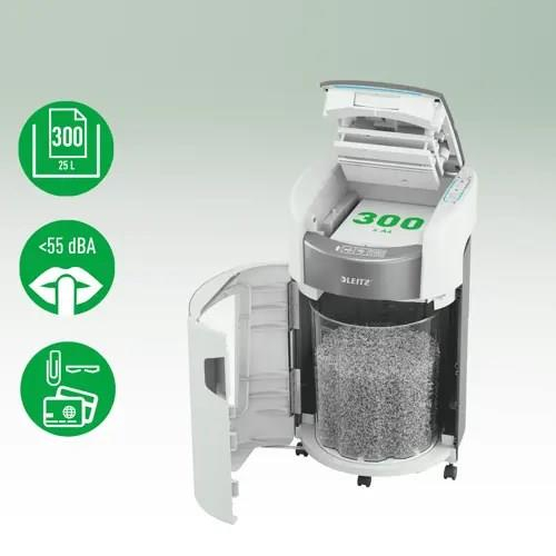 Niszczarka Leitz IQ Optimax AutoFeed 300, P4, 300 kartek, 25 l kosz-24712639
