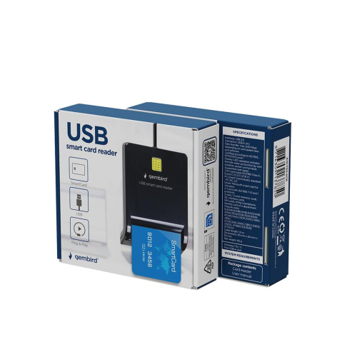 GEMBIRD UNIWERSALNY CZYTNIK KART SMART CARD USB, CZARNY-24880882
