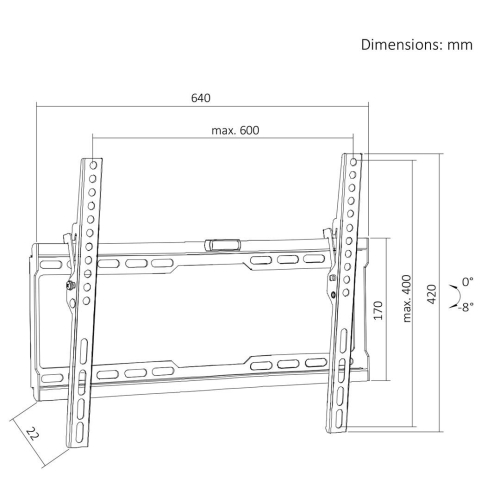 MACLEAN UCHWYT WIESZAK DO TV 37-86'' UCHWYT / WIESZAK DO TV MACLEAN, MAX VESA 600X400, 37-86