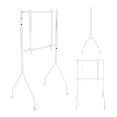 MACLEAN STAND POD TV STAND / WÓZEK DO TV MACLEAN, NA KÓŁKACH, 37-80", MAX. OBCIĄŻENIE 50KG, MAX. VESA 600X400, BIAŁY, MC-180