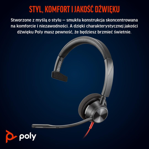 Słuchawki Poly Blackwire 3310 Mono Microsoft Teams USB-C-24970717