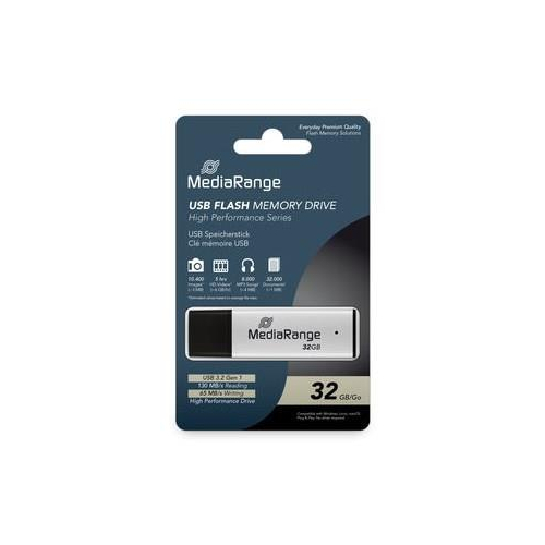 MediaRange MR1900 pamięć USB 32 GB USB Typu-A 3.2 Gen 1 (3.1 Gen 1) Czarny, Srebrny-24999051