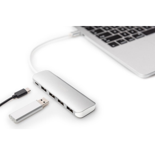 Digitus 4-portowy hub USB Type-C™ (USB 3.0) + PD-24999691