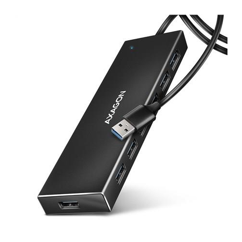 AXAGON HUE-F7A Hub USB, 7x USB 3.2 Gen 1, zasilacz zewnętrzny - 1m