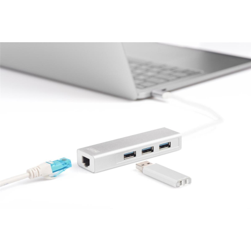 Digitus Hub USB 3.0 Type-C™ z Gigabit Ethernet-24999764