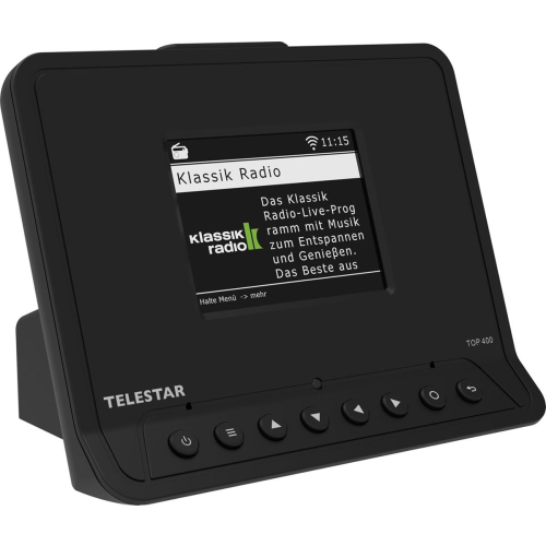 Radio TELESTAR TOP 400 czarne wielofunkcyjne radia Adapter HiFi