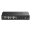 D-Link DGS-1530-20/E przełącznik sieciowy Zarządzany L2 Gigabit Ethernet (10/100/1000) Czarny
