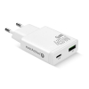 EVERACTIVE ŁADOWARKA SIECIOWA GAN 1 X USB, 1 X USB-C QUICK CHARGE 3.0 45W BIAŁA SC-460Q-25158434