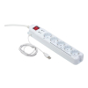 Gembird PCW-MS2G ochrona przeciwprzepięciowa Biały 5 x gniazdo sieciowe 250 V 1,8 m