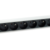 Equip 333313 rozdzielacz zasilania PDU 8 x gniazdo sieciowe 1U Czarny, Srebrny-25158877
