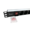 Equip 333293 rozdzielacz zasilania PDU 8 x gniazdo sieciowe 1U Czarny, Srebrny-25158883