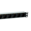 Equip 333309 rozdzielacz zasilania PDU 7 x gniazdo sieciowe 1U Czarny, Srebrny-25158890