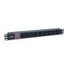 Equip 333316 rozdzielacz zasilania PDU 8 x gniazdo sieciowe 1U Czarny