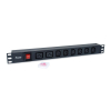 Equip 333316 rozdzielacz zasilania PDU 8 x gniazdo sieciowe 1U Czarny-25158894