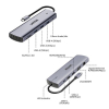 UNITEK D1113BGY01 huby i koncentratory 2 x USB 3.2 Gen 2 (3.1 Gen 2) Type-C 1000 Mbit/s Szary-25173914