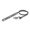 DeLOCK 64273 huby i koncentratory USB 3.2 Gen 1 (3.1 Gen 1) Type-C 5000 Mbit/s Szary