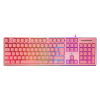 Deltaco Gaming GAM-021-RGB-P-DE klawiatura USB QWERTZ Niemiecki Różowy