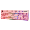 Deltaco Gaming GAM-021-RGB-P-DE klawiatura USB QWERTZ Niemiecki Różowy-25174288