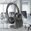 Lindy L118 Zestaw słuchawkowy Bezprzewodowy Opaska na głowę Biuro/centrum telefoniczne USB Type-C Bluetooth Podstawka
